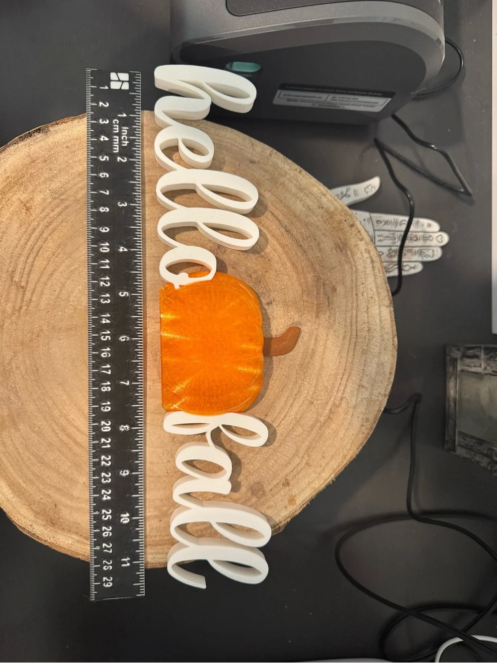 Hello Fall pumpkin decor